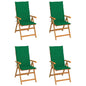 Garden Chairs 2 Pcs With Cushions Solid Teak Wood