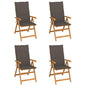 Garden Chairs 2 Pcs With Cushions Solid Teak Wood