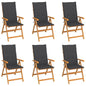 Garden Chairs 2 Pcs With Cushions Solid Teak Wood