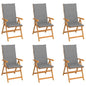 Garden Chairs 2 Pcs With Cushions Solid Teak Wood
