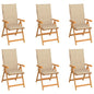 Garden Chairs 2 Pcs With Cushions Solid Teak Wood