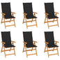 Garden Chairs 2 Pcs With Cushions Solid Teak Wood