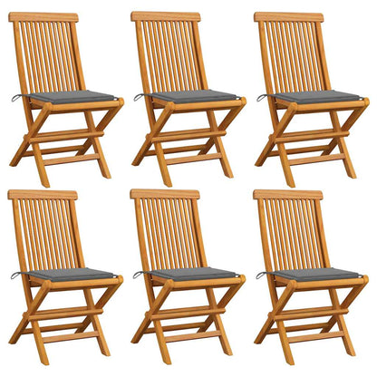 Garden Chairs With Cushions 2 Pcs Solid Teak Wood