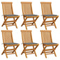 Garden Chairs With Cushions 2 Pcs Solid Teak Wood