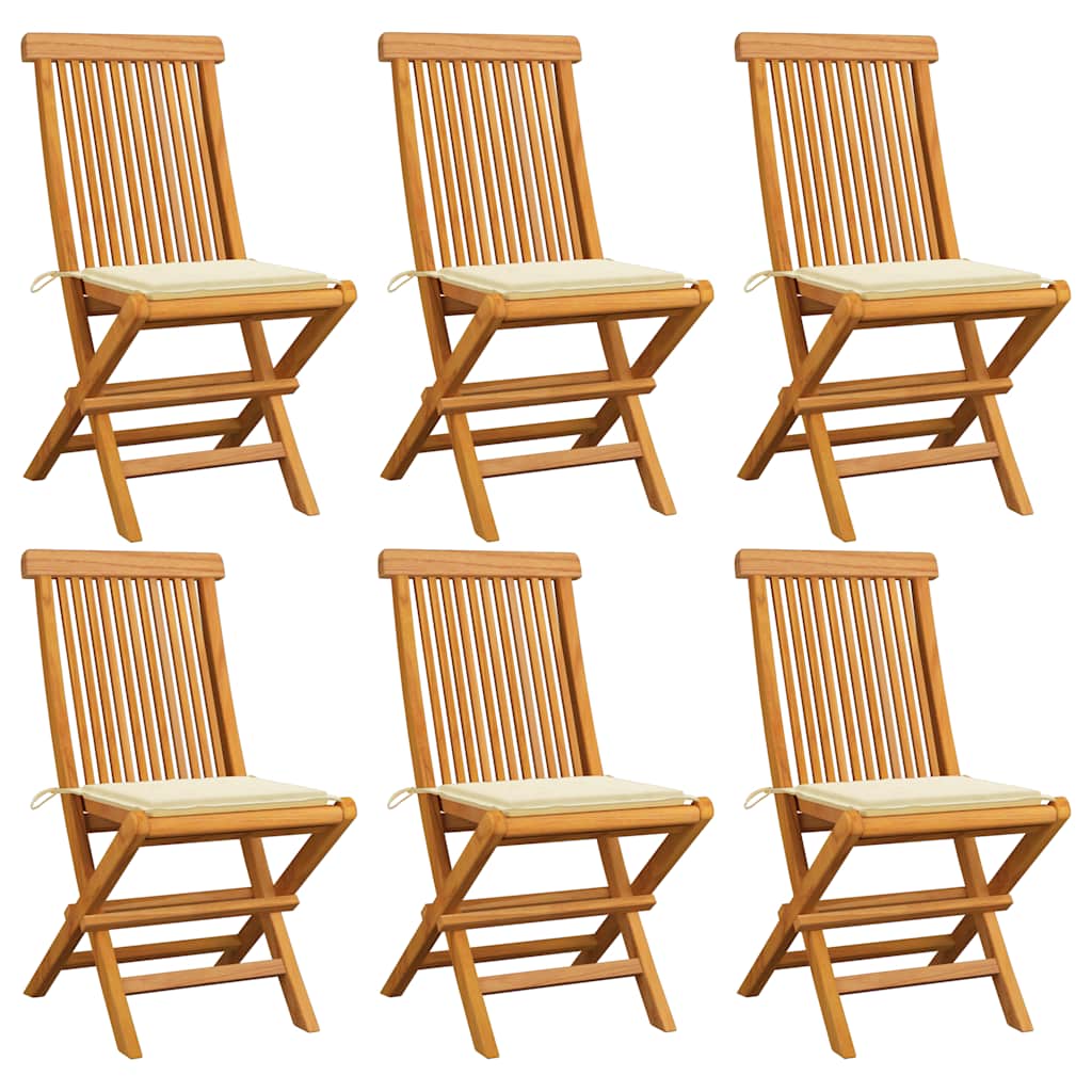 Garden Chairs With Cushions 2 Pcs Solid Teak Wood