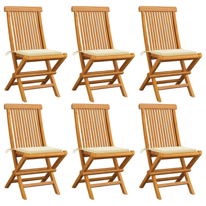 Garden Chairs With Cushions 2 Pcs Solid Teak Wood