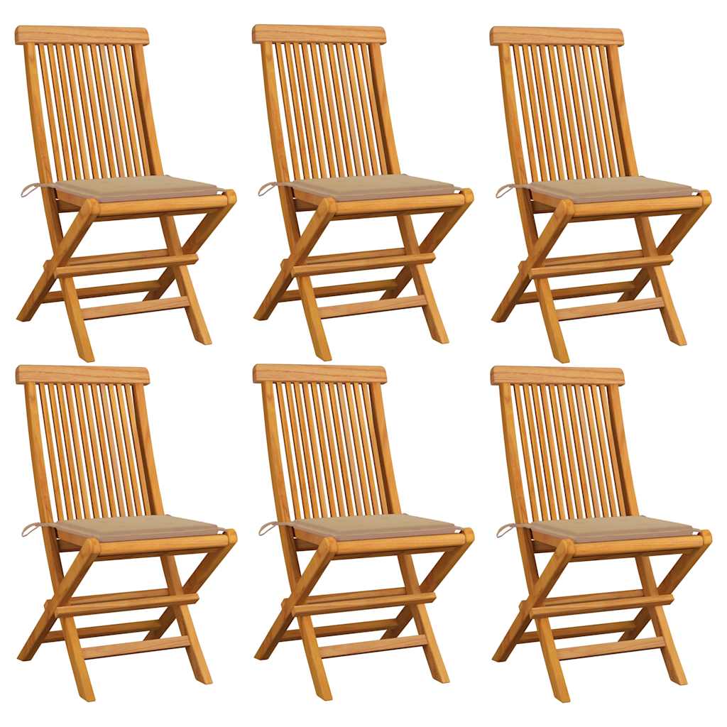 Garden Chairs With Cushions 2 Pcs Solid Teak Wood