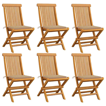 Garden Chairs With Cushions 2 Pcs Solid Teak Wood