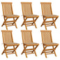 Garden Chairs With Cushions 2 Pcs Solid Teak Wood