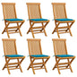 Garden Chairs With Cushions 2 Pcs Solid Teak Wood