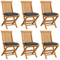 Garden Chairs With Cushions 2 Pcs Solid Teak Wood
