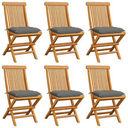 Garden Chairs With Cushions 2 Pcs Solid Teak Wood