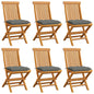 Garden Chairs With Cushions 2 Pcs Solid Teak Wood