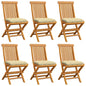 Garden Chairs With Cushions 2 Pcs Solid Teak Wood