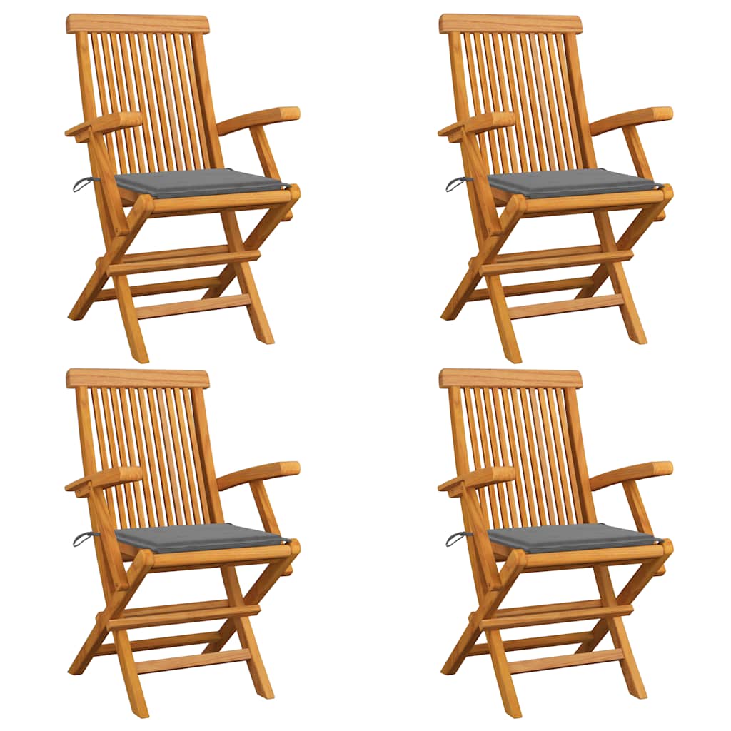 Garden Chairs With Cushions 3 Pcs Solid Teak Wood