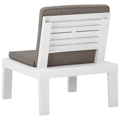 Garden Lounge Chair With Cushion Plastic