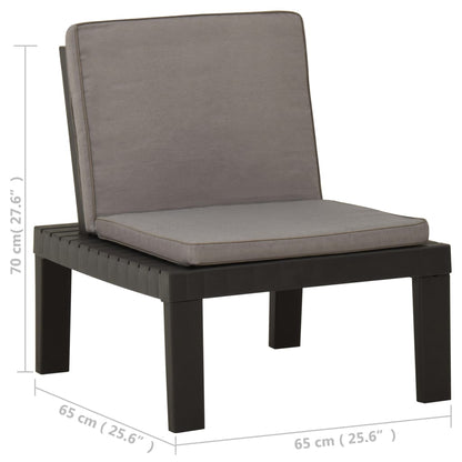 Garden Lounge Chair With Cushion Plastic