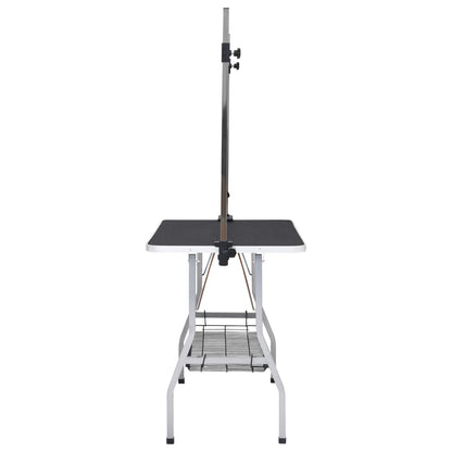 Adjustable Dog Grooming Table With 2 Loops And Basket