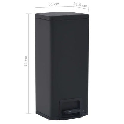 Dustbin With Pedal Anti-Fingerprint 30L Stainless Steel