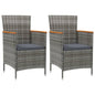 Garden Dining Chairs 2 Pcs Poly Rattan