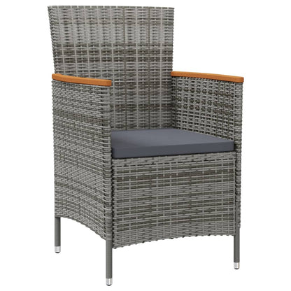 Garden Dining Chairs 2 Pcs Poly Rattan