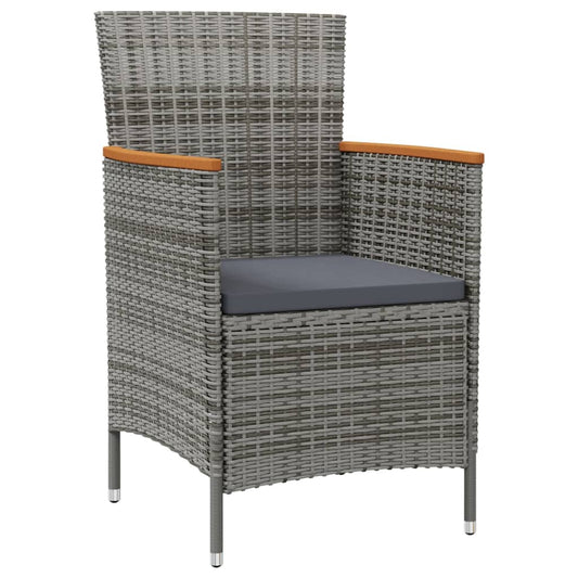 Garden Dining Chairs 2 Pcs Poly Rattan