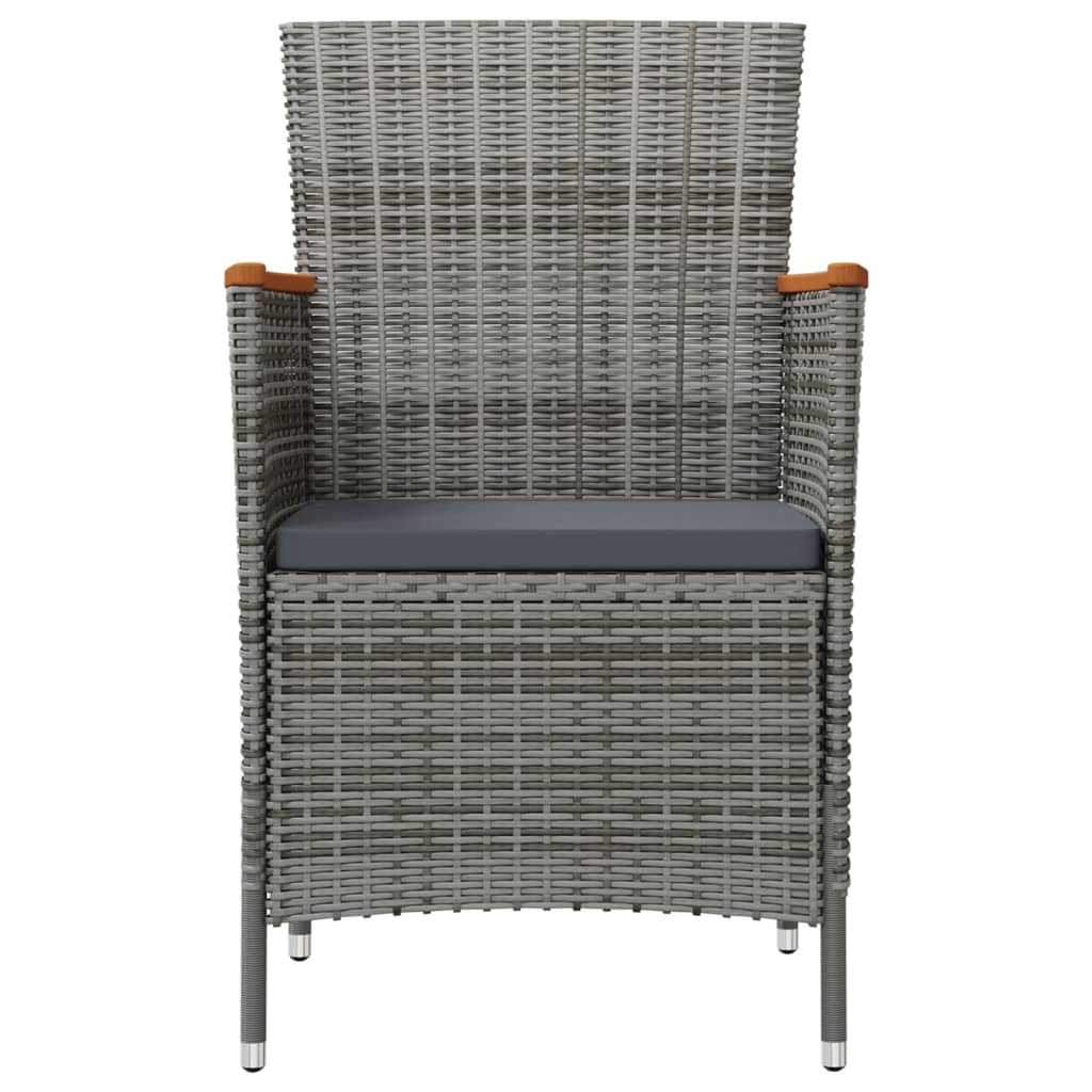 Garden Dining Chairs 2 Pcs Poly Rattan