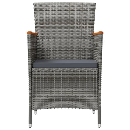 Garden Dining Chairs 2 Pcs Poly Rattan