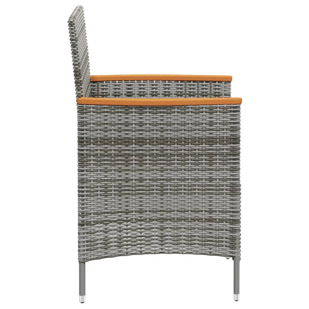 Garden Dining Chairs 2 Pcs Poly Rattan