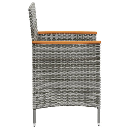 Garden Dining Chairs 2 Pcs Poly Rattan