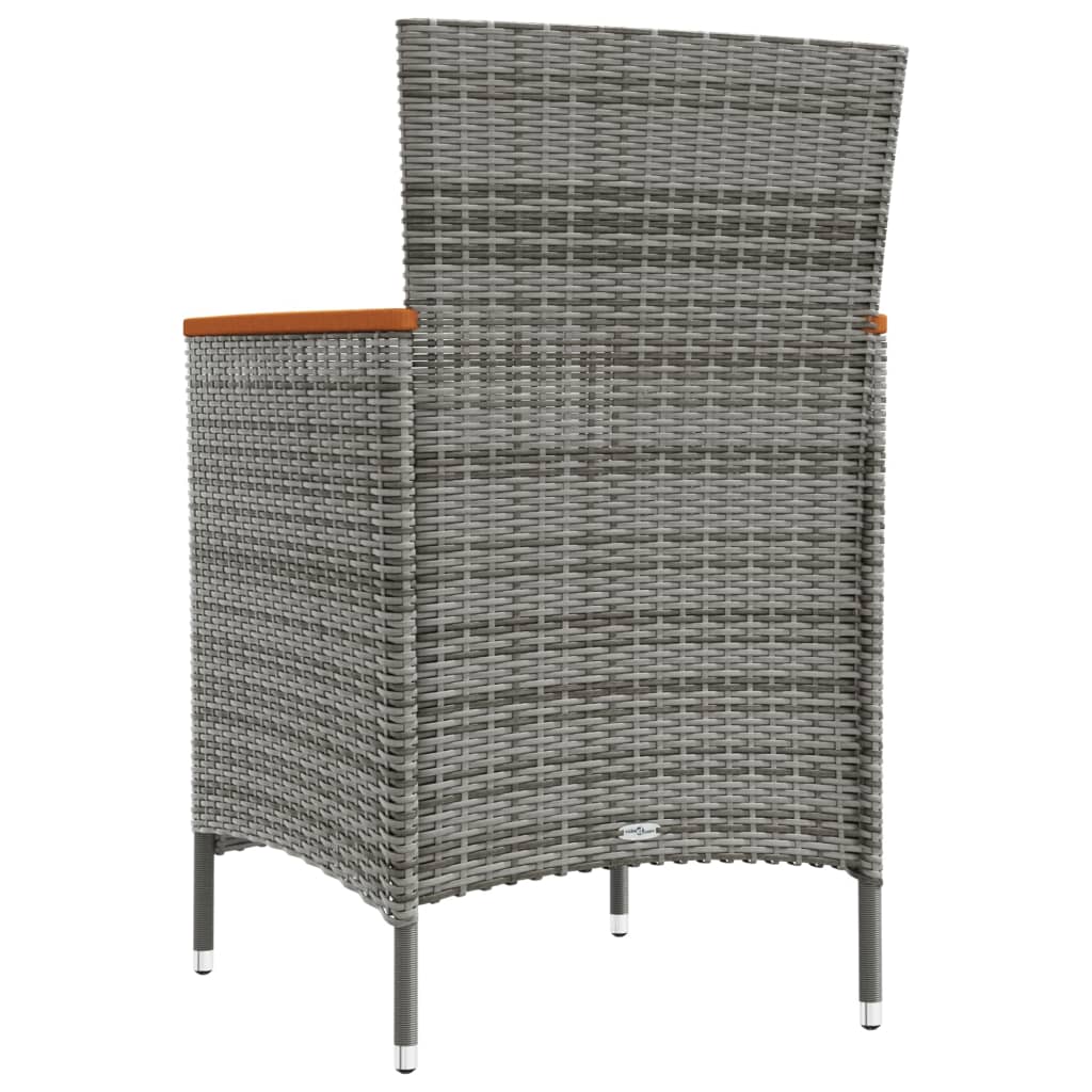 Garden Dining Chairs 2 Pcs Poly Rattan