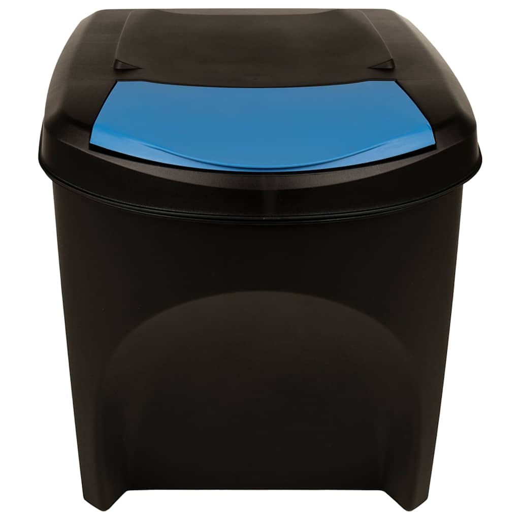 Stackable Garbage Bin Boxes 4 Pcs 100 L Polypropylene