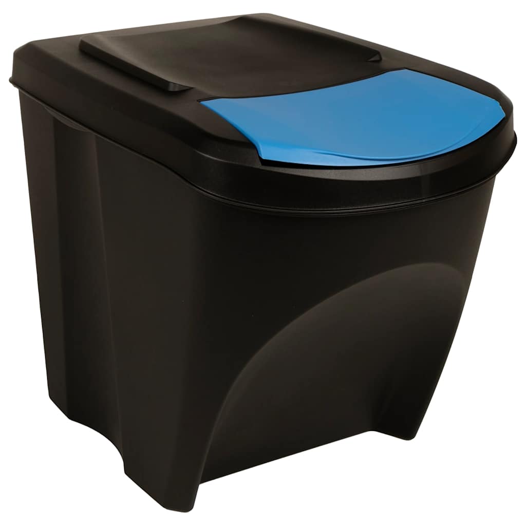 Stackable Garbage Bin Boxes 4 Pcs 100 L Polypropylene