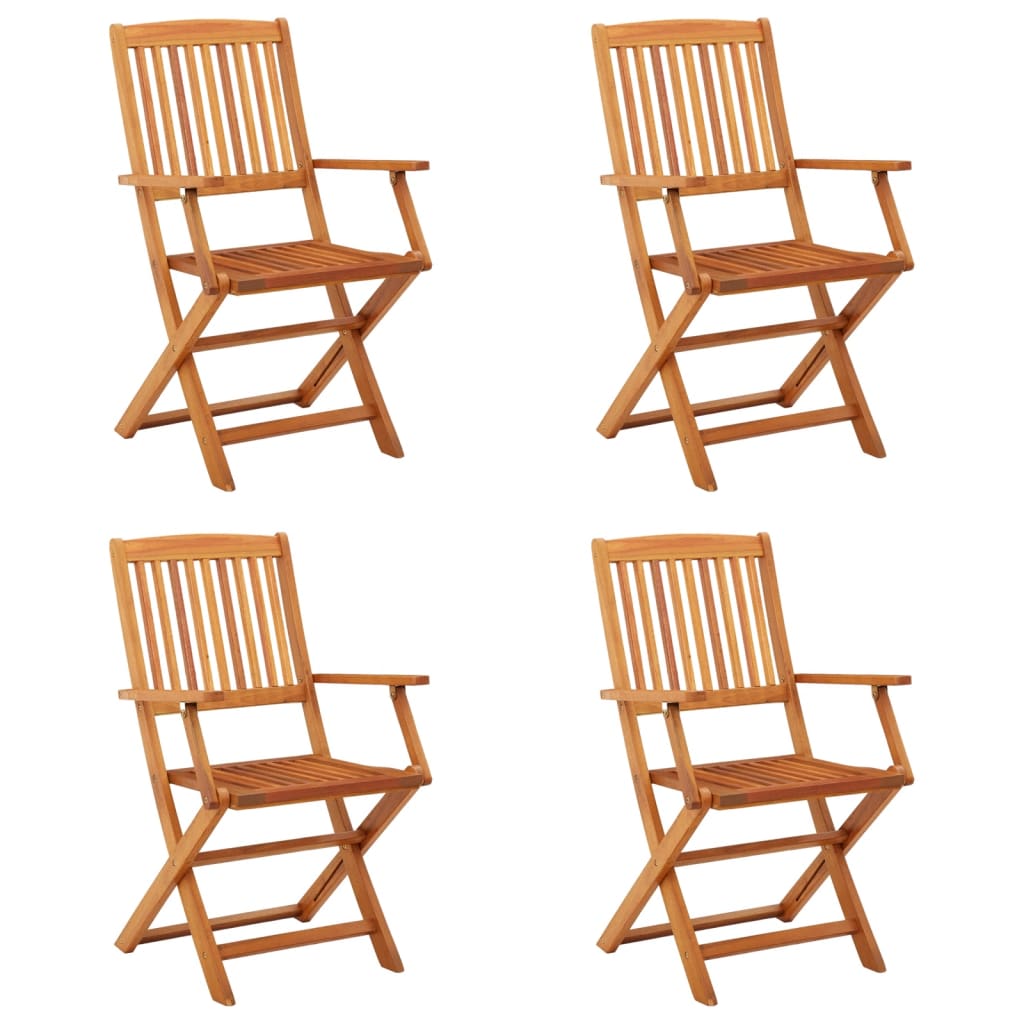 Folding Garden Chairs 6 Pcs Solid Eucalyptus Wood