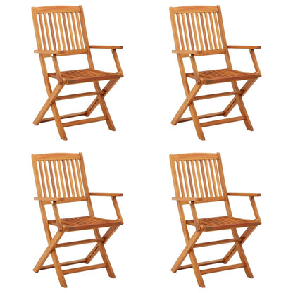 Folding Garden Chairs 6 Pcs Solid Eucalyptus Wood