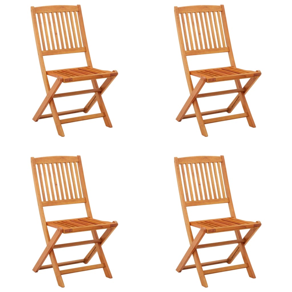 Folding Garden Chairs 6 Pcs Solid Eucalyptus Wood