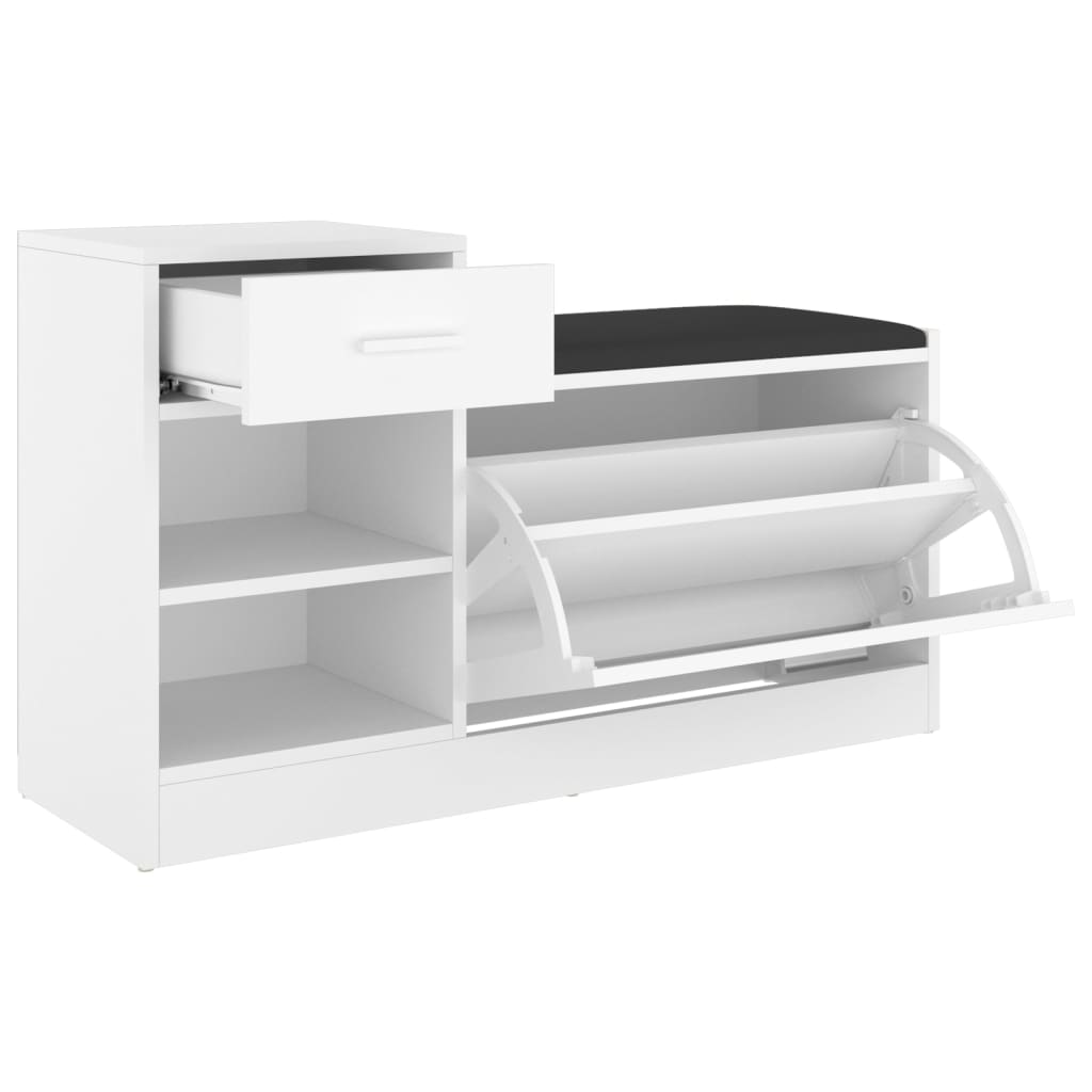 Shoe Bench 94.5X31X57 Cm Engineered Wood