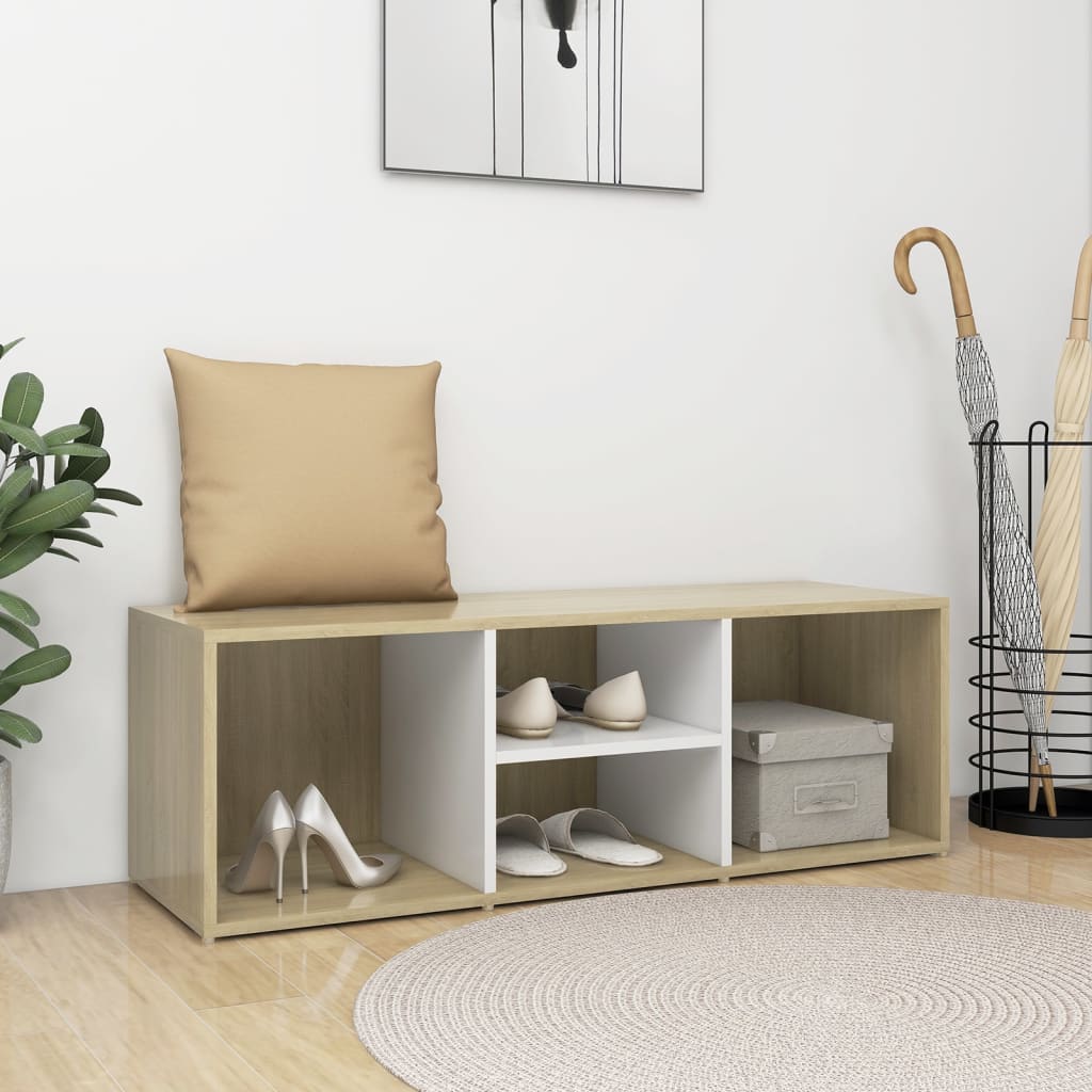 Shoe Storage Bench 105X35X35 Cm Engineered Wood