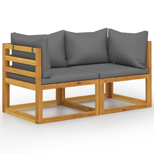 2-Seater Garden Bench With Cushions