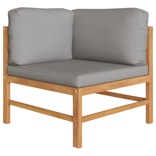 2-Seater Garden Bench With Dark Grey Cushions