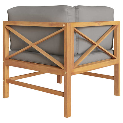 2-Seater Garden Bench With Dark Grey Cushions