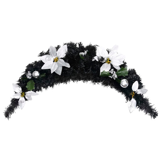 Christmas Arch With Led Lights Black 90 Cm Pvc