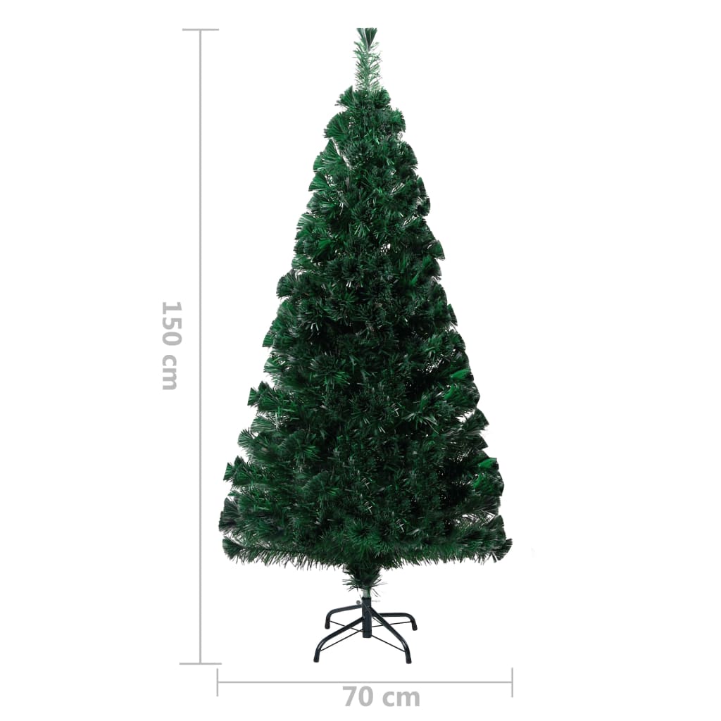 Artificial Christmas Tree With Stand Green 150 Cm Fibre Optic