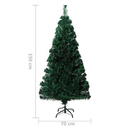 Artificial Christmas Tree With Stand Green 150 Cm Fibre Optic