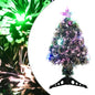 Pre-Lit Christmas Tree Green And White 64 Cm Fibre Optic