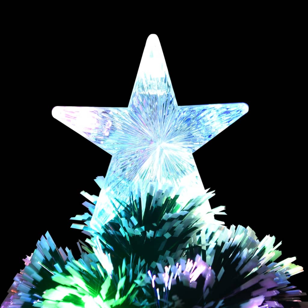 Pre-Lit Christmas Tree Green And White 64 Cm Fibre Optic