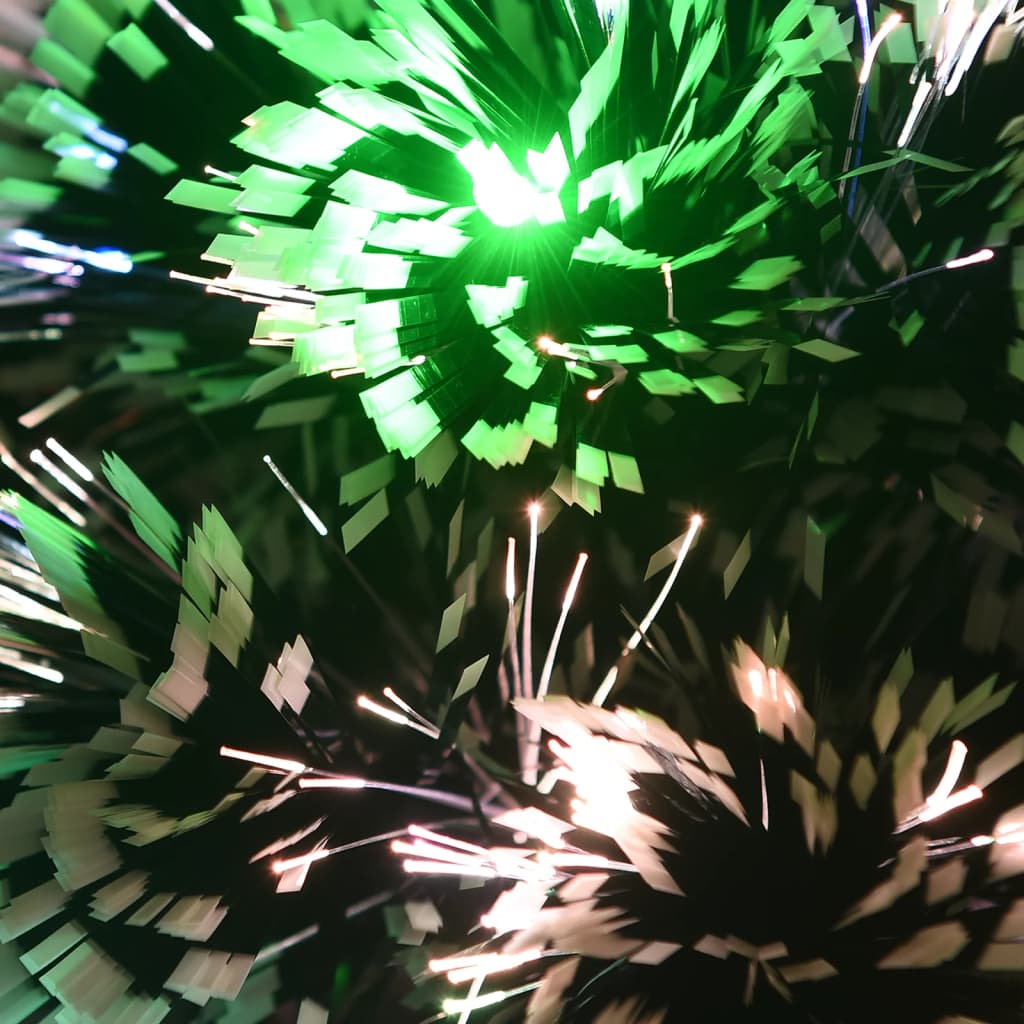 Pre-Lit Christmas Tree Green And White 64 Cm Fibre Optic