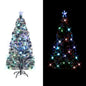 Pre-Lit Christmas Tree Green And White 64 Cm Fibre Optic