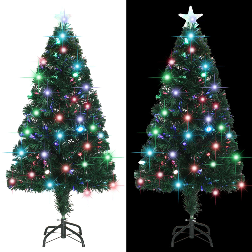 Pre-Lit Christmas Tree With Stand Fibre Optic