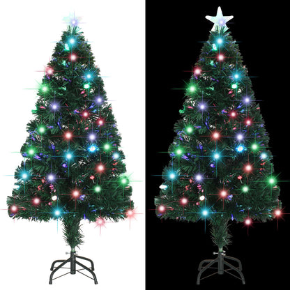 Pre-Lit Christmas Tree With Stand Fibre Optic